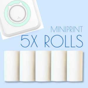 5 x role bílého papíru pro MINIPRINT